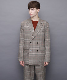 美品☆クチュールドアダム テーラードジャケット ダブル ガンクラブチェック EMMA CLOTHES（エマクローズ）の「ガンクラブチェック柄 ダブル