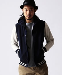 BEAMS | □BEAMS / フード スウェット スタジャン(パーカー)