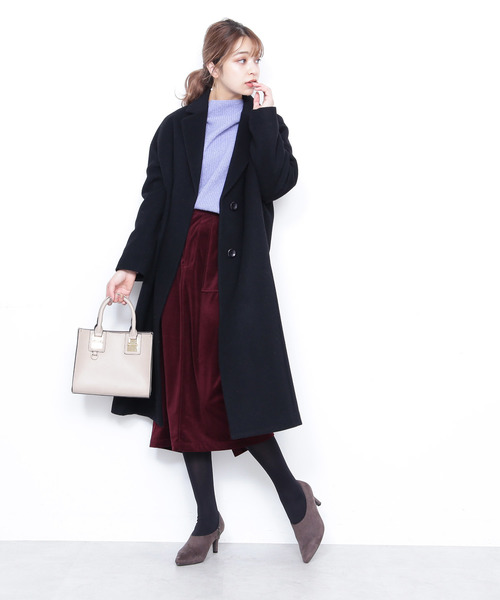 N.（N. Natural Beauty Basic）（エヌエヌナチュラルビューティーベーシック）の「【Ray 2月号掲載】◆ルーズチェスターコート（チェスターコート・レディース・ブラック/グレー/ピンク/レッド・MEDIUM）」の13枚目の写真