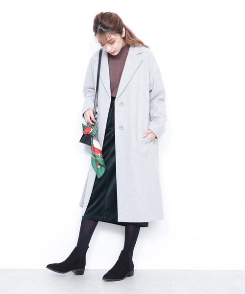 N.（N. Natural Beauty Basic）（エヌエヌナチュラルビューティーベーシック）の「【Ray 2月号掲載】◆ルーズチェスターコート（チェスターコート・レディース・ブラック/グレー/ピンク/レッド・MEDIUM）」の21枚目の写真