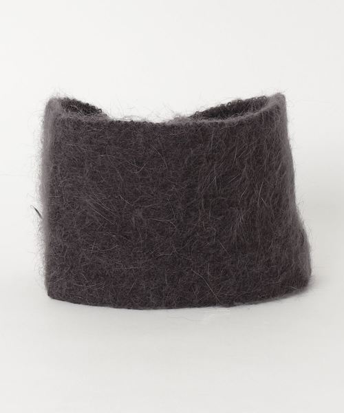 flower（フラワー）の「モヘアヘアバンド（ヘアバンド・レディース・チャコールグレー/ベージュ・FREE）」の3枚目の写真