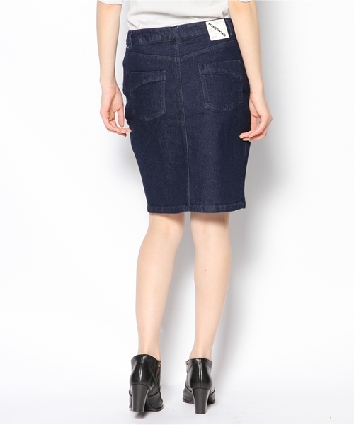 WHO'S WHO gallery（フーズフーギャラリー）の「【WEB限定価格】ZIPデニムパッチタイトスカート（スカート・レディース・インディゴブルー/ブラック/その他20・FREE）」の5枚目の写真