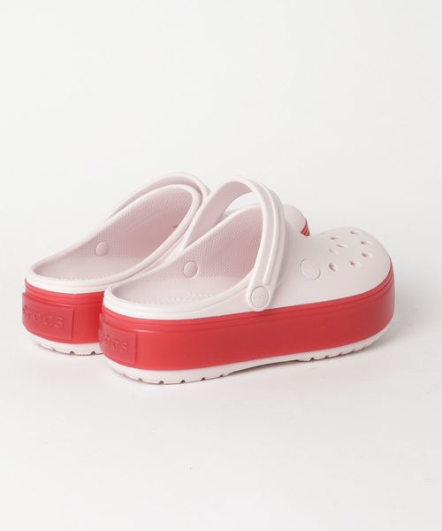 crocs(クロックス)の「crocs クロックス Crocband Platform Clog 205434-6QB B Pink/Pepper(サンダル・レディース・ピンク・23.0cm/24.0cm/25.0cm/22.0cm)」の3枚目の写真