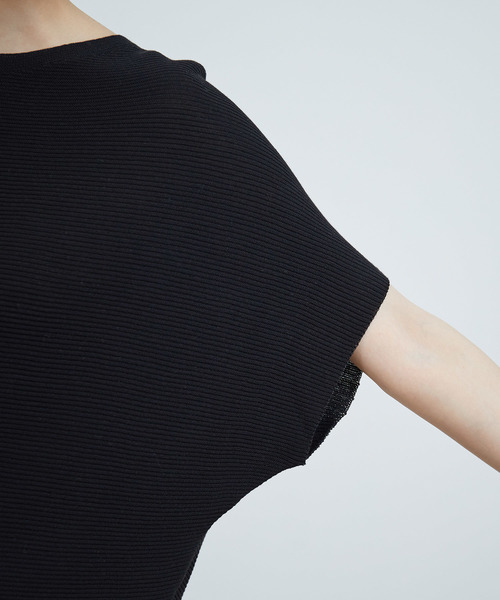 ROPE' PICNIC（ロペピクニック）の「【新色追加】ガーター編み風ドルマンスリーブ（その他トップス・レディース・ブラック/オフホワイト/ライトグリーン/ライトグレー・40/38）」の12枚目の写真