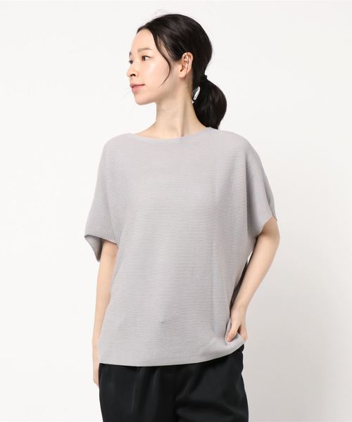 ROPE' PICNIC（ロペピクニック）の「【新色追加】ガーター編み風ドルマンスリーブ（その他トップス・レディース・ブラック/オフホワイト/ライトグリーン/ライトグレー・40/38）」の15枚目の写真