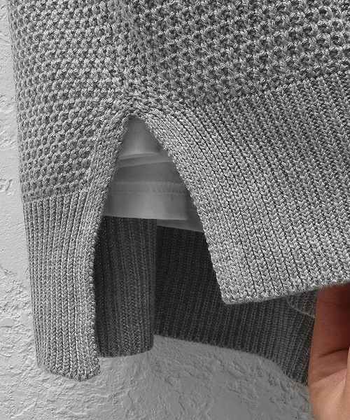 MinoriTY（マイノリティ）の「（2点セット）バスケット編みニットベスト＆5分袖Tアンサンブル（ベスト・メンズ・ネイビー/ベージュ/杢グレー・M/L）」の16枚目の写真