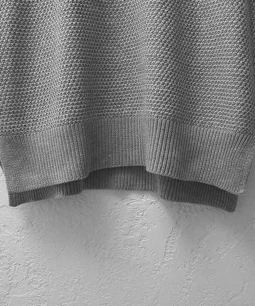 MinoriTY（マイノリティ）の「（2点セット）バスケット編みニットベスト＆5分袖Tアンサンブル（ベスト・メンズ・ネイビー/ベージュ/杢グレー・M/L）」の13枚目の写真