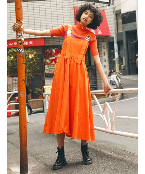 jouetie（ジュエティ）の「バックルジャンスカ（ワンピース・レディース・ブラック/ベージュ/パープル/オレンジ・MEDIUM）」の18枚目の写真