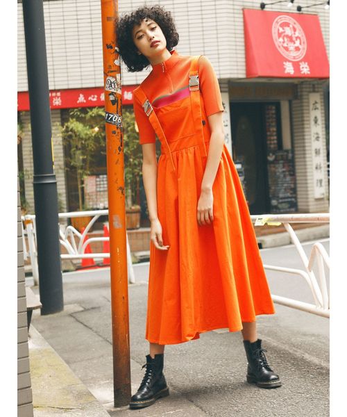 jouetie（ジュエティ）の「バックルジャンスカ（ワンピース・レディース・ブラック/ベージュ/パープル/オレンジ・MEDIUM）」の9枚目の写真