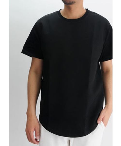 Black Evolution ブラックエボリューション の ビッグシルエット無地tシャツ Zip付き Tシャツ カットソー Wear