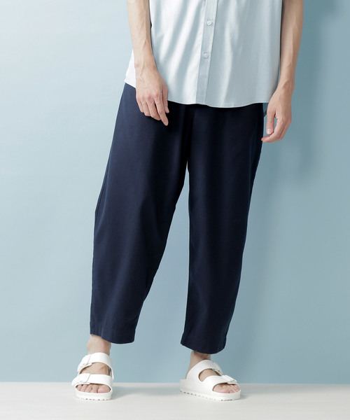 MONO-MART（モノマート）の「綿麻ワイドアンクルイージーパンツ/シェフパンツ（その他パンツ・メンズ・ホワイト/ブラック/ベージュ/ネイビー/カーキ・LL/M/L）」の5枚目の写真
