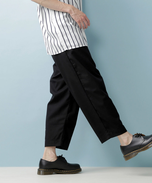 MONO-MART（モノマート）の「綿麻ワイドアンクルイージーパンツ/シェフパンツ（その他パンツ・メンズ・ホワイト/ブラック/ベージュ/ネイビー/カーキ・LL/M/L）」の3枚目の写真