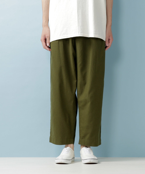 MONO-MART（モノマート）の「綿麻ワイドアンクルイージーパンツ/シェフパンツ（その他パンツ・メンズ・ホワイト/ブラック/ベージュ/ネイビー/カーキ・LL/M/L）」の13枚目の写真