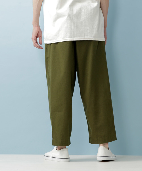 MONO-MART（モノマート）の「綿麻ワイドアンクルイージーパンツ/シェフパンツ（その他パンツ・メンズ・ホワイト/ブラック/ベージュ/ネイビー/カーキ・LL/M/L）」の15枚目の写真
