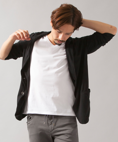 BEAUTY&YOUTH UNITED ARROWS(ビューティーアンドユースユナイテッドアローズ)の「【WEB限定】by ∴ トライ ブレンド TEE ジャケット ◆(テーラードジャケット・メンズ・ブラック/グレー/ネイビー・MEDIUM/SMALL/X-LARGE/LARGE)」の11枚目の写真