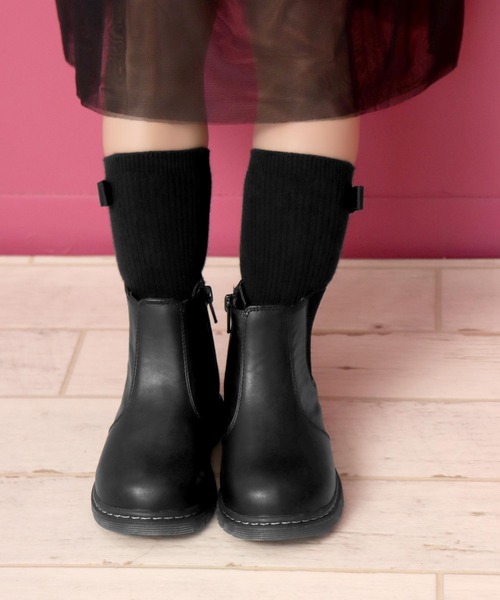 SOROTTO（ソロット）の「ファスナー付き サイドゴアブーツ（ブーツ・キッズ・ホワイト/ブラック/ダークブラウン/ライトブラウン・22.0cm/16.0cm/17.0cm/18.0cm/19.0cm/20.0cm/21.0cm）」の9枚目の写真