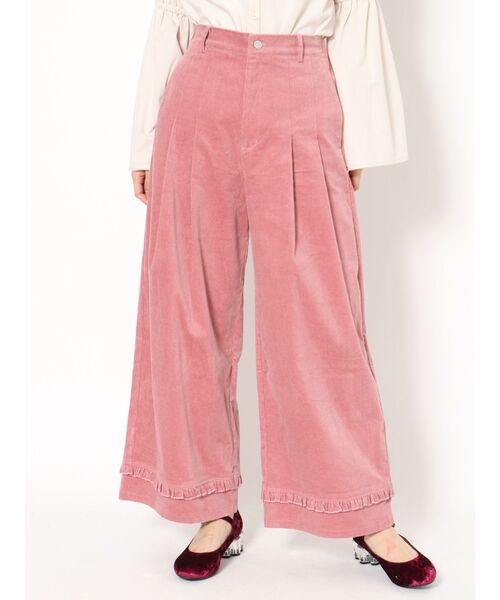 merry jenny（メリージェニー）の「コールタックワイドパンツ（その他パンツ・レディース・ブラウン/ピンク・FREE）」の3枚目の写真