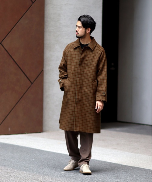 マッキントッシュ　リバーシブル　ポンチョ　ガンクラブチェック　ツイード　コート セール】MACKINTOSH BLACKRIDGEガンクラブチェック（ステン