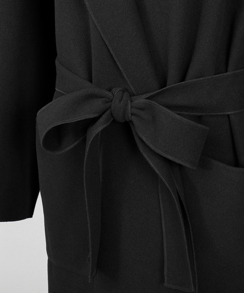 Fashion Letter（ファッションレター）の「サイドスリット ビッグシルエット ロング チェスター コート（チェスターコート・レディース・アイボリー/ベージュ系その他/モカ/グレイッシュブルー/スモークピンク/ブラック・M/L）」の21枚目の写真