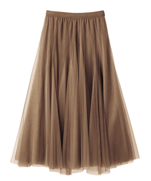 GeeRA（ジーラ）の「【6サイズ展開】秋コーデにぴったり。フレアチュールボリュームスカート（スカート・レディース・ブラック/グレー/モカ/パープル/ストライプ/ベージュ/ブラウン系その他/チェック/グリーン・MEDIUM/X-LARGE/LARGE/XX-LARGE/XXX-LARGE/XXXX-LARGE）」の13枚目の写真