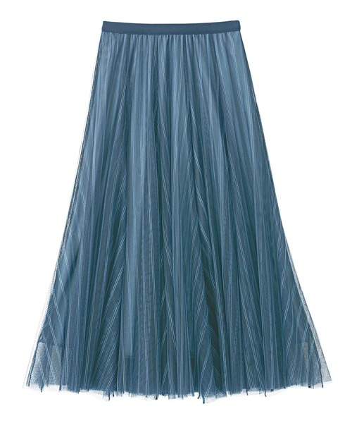 GeeRA（ジーラ）の「【6サイズ展開】秋コーデにぴったり。フレアチュールボリュームスカート（スカート・レディース・ブラック/グレー/モカ/パープル/ストライプ/ベージュ/ブラウン系その他/チェック/グリーン・MEDIUM/X-LARGE/LARGE/XX-LARGE/XXX-LARGE/XXXX-LARGE）」の16枚目の写真