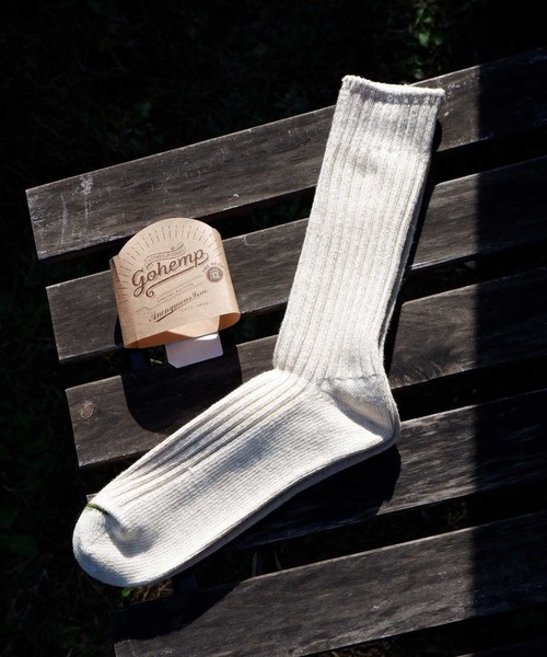 GOHEMP（ゴーヘンプ）の「【AnonymousIsm】GO HEMP OC/クルー丈ソックス（ソックス/靴下・メンズ・ブラック/グレー/ワインレッド/ナチュラル/カーキ/ネイビー・25cm～27cm/23cm～25cm）」の3枚目の写真