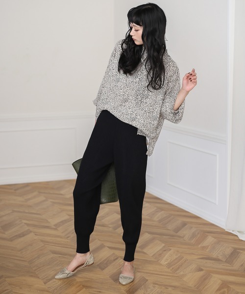 Bou Jeloud（ブージュルード）の「≪再入荷≫リブニットジョガーパンツ（その他パンツ・レディース・ブラック/グレー/オフホワイト・FREE）」の6枚目の写真