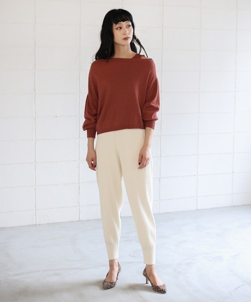 Bou Jeloud（ブージュルード）の「≪再入荷≫リブニットジョガーパンツ（その他パンツ・レディース・ブラック/グレー/オフホワイト・FREE）」の8枚目の写真