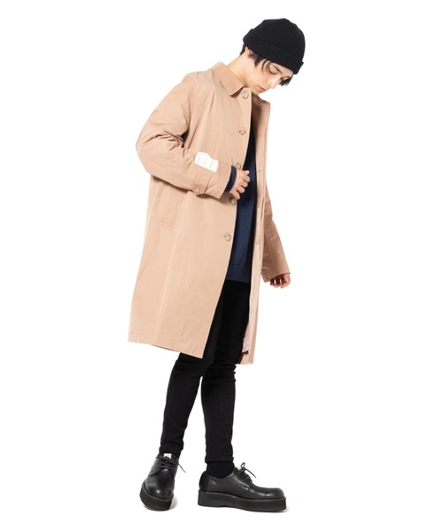 glamb（グラム）の「Military soutien collar coat / ミリタリーステンカラーコート（ステンカラーコート・メンズ・ブラック/ベージュ/グリーン・1/2/0/4/3）」の15枚目の写真