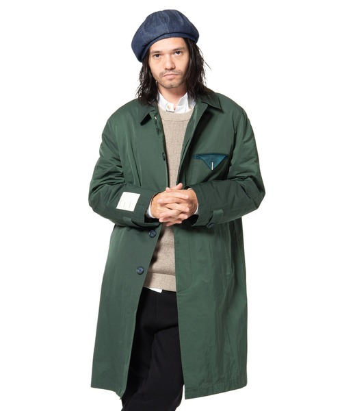 glamb（グラム）の「Military soutien collar coat / ミリタリーステンカラーコート（ステンカラーコート・メンズ・ブラック/ベージュ/グリーン・1/2/0/4/3）」の16枚目の写真