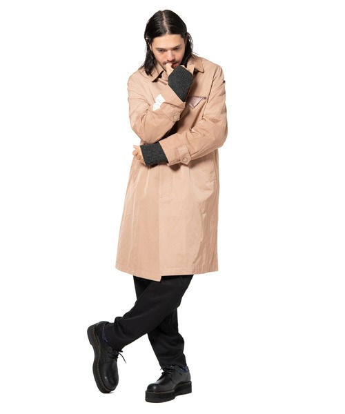 glamb（グラム）の「Military soutien collar coat / ミリタリーステンカラーコート（ステンカラーコート・メンズ・ブラック/ベージュ/グリーン・1/2/0/4/3）」の18枚目の写真