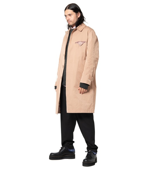 glamb（グラム）の「Military soutien collar coat / ミリタリーステンカラーコート（ステンカラーコート・メンズ・ブラック/ベージュ/グリーン・1/2/0/4/3）」の20枚目の写真