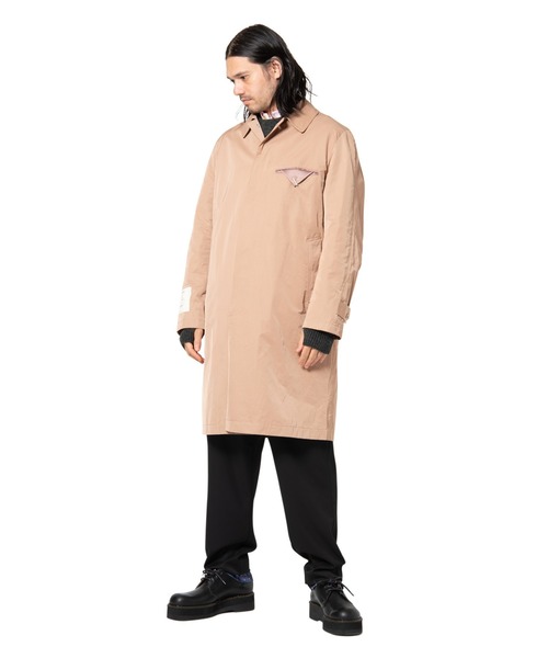 glamb（グラム）の「Military soutien collar coat / ミリタリーステンカラーコート（ステンカラーコート・メンズ・ブラック/ベージュ/グリーン・1/2/0/4/3）」の21枚目の写真