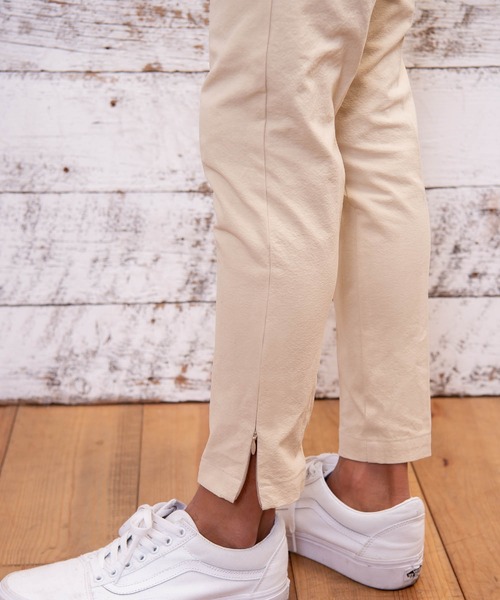 #Re:room URBAN BEACH CLUB（リルームアーバンビーチクラブ）の「コットンスリムスラックス（スラックス・メンズ・ブルー/グリーン/ベージュ・MEDIUM/LARGE/SMALL）」の12枚目の写真