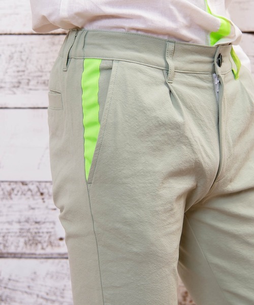 #Re:room URBAN BEACH CLUB（リルームアーバンビーチクラブ）の「コットンスリムスラックス（スラックス・メンズ・ブルー/グリーン/ベージュ・MEDIUM/LARGE/SMALL）」の15枚目の写真