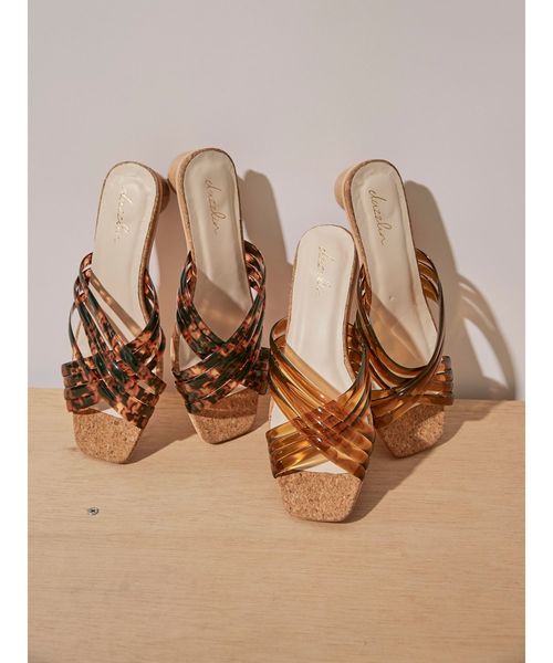 dazzlin（ダズリン）の「クリアチューブサークルヒールサンダル（サンダル・レディース・ブラウン/クリア/その他1・MEDIUM/LARGE）」の6枚目の写真