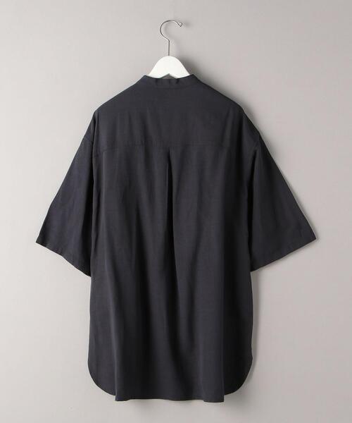 BEAUTY&YOUTH UNITED ARROWS（ビューティーアンドユースユナイテッドアローズ）の「BY ドレープ バンドカラー シャツ（シャツ/ブラウス・メンズ・ライトブルー/ネイビー/オフホワイト/オリーブ・SMALL/MEDIUM/LARGE/X-LARGE）」の9枚目の写真