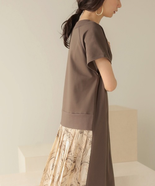 Bab(バブ)の「【WEB限定】バックプリーツスウェット半袖ワンピース(ワンピース・レディース・ブラック/ライトグレー/ベージュ/A/B/C・FREE)」の18枚目の写真