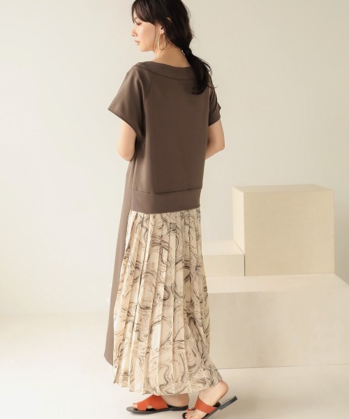 Bab(バブ)の「【WEB限定】バックプリーツスウェット半袖ワンピース(ワンピース・レディース・ブラック/ライトグレー/ベージュ/A/B/C・FREE)」の20枚目の写真