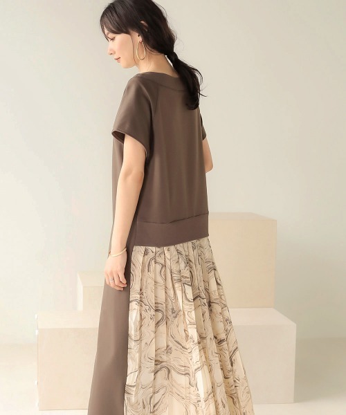 Bab(バブ)の「【WEB限定】バックプリーツスウェット半袖ワンピース(ワンピース・レディース・ブラック/ライトグレー/ベージュ/A/B/C・FREE)」の16枚目の写真