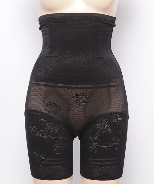 Lace Ladies(レースレディース)の「花柄デザイン ボーン内蔵 ハイウエストガードル(その他アンダーウェア/インナー・レディース・ブラック/ベージュ・L/M/XL/XXL)」の12枚目の写真