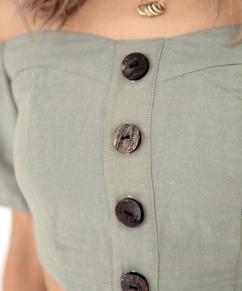 ALEXIA STAM（アリシアスタン）の「Front Button Off The Shoulder