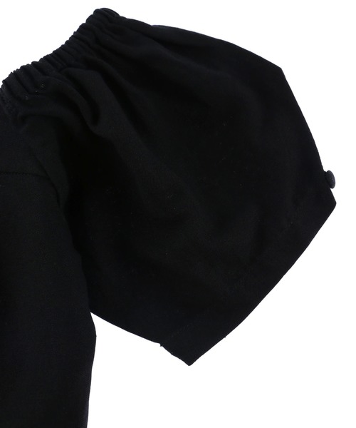 ALEXIA STAM（アリシアスタン）の「Front Button Off The Shoulder Crop Top/フロントボタンオフショルダークロップトップ（Tシャツ/カットソー・レディース・ブラック/ベージュ/カーキ・FREE）」の18枚目の写真