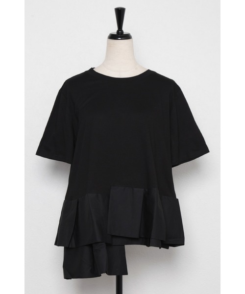 Bonjour Sagan（ボンジュールサガン）の「裾切り替えデザインカットソー（Tシャツ/カットソー・レディース・ブラック/カーキ/ホワイト・FREE）」の6枚目の写真