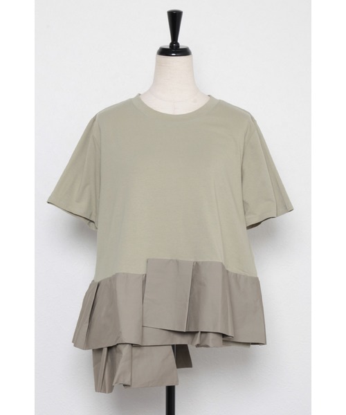 Bonjour Sagan（ボンジュールサガン）の「裾切り替えデザインカットソー（Tシャツ/カットソー・レディース・ブラック/カーキ/ホワイト・FREE）」の7枚目の写真