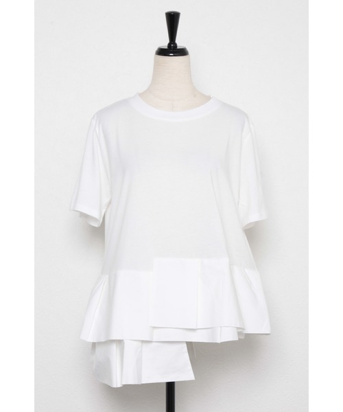 Bonjour Sagan（ボンジュールサガン）の「裾切り替えデザインカットソー（Tシャツ/カットソー・レディース・ブラック/カーキ/ホワイト・FREE）」の4枚目の写真