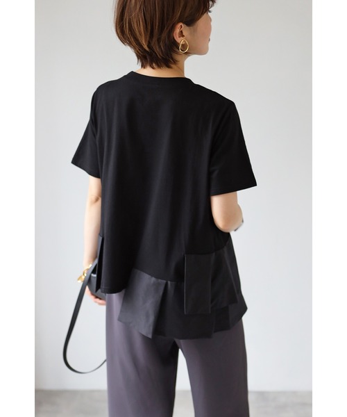 Bonjour Sagan（ボンジュールサガン）の「裾切り替えデザインカットソー（Tシャツ/カットソー・レディース・ブラック/カーキ/ホワイト・FREE）」の20枚目の写真