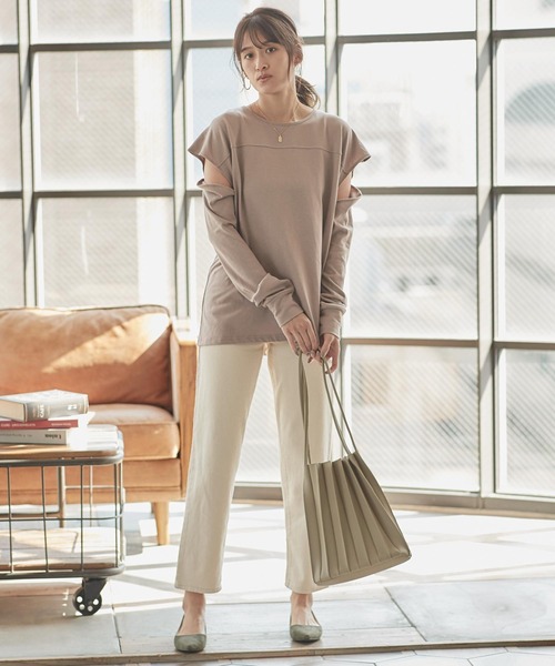 KOBE LETTUCE（コウベレタス）の「ポーチ付きプリーツトートバッグ（トートバッグ・レディース・ベージュ/オリーブ/ブラック・FREE）」の18枚目の写真