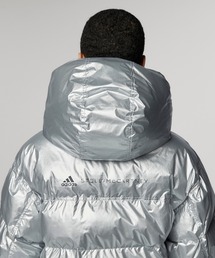 【Stella McCartney】フードパファージャケット Women ブラック アルターマット ショートパファー コート
