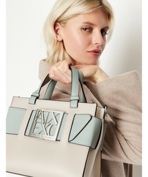 ARMANI EXCHANGE | 【A|Xアルマーニ エクスチェンジ】BOXロゴバックル　ミニハンドバッグ(ハンドバッグ)
